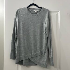 Sweater with crossover detail